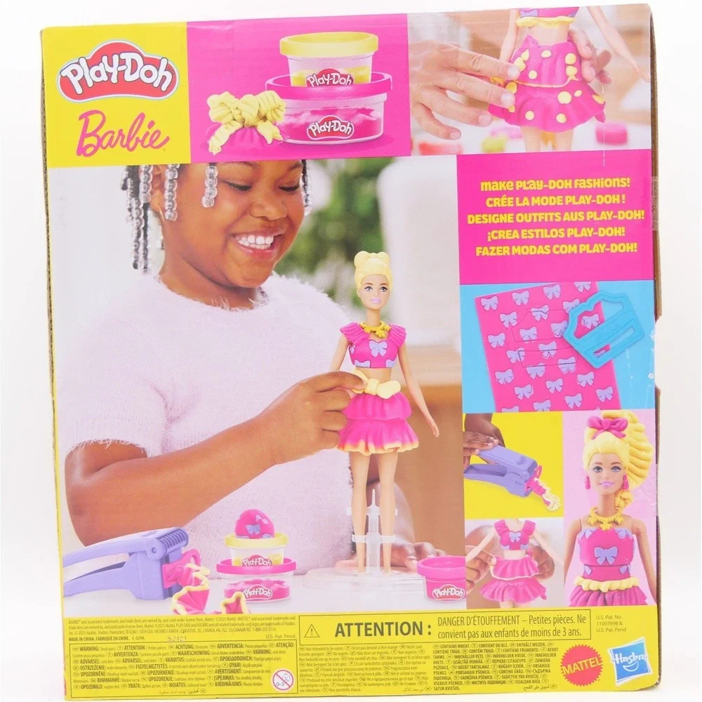 Play-Doh Barbie Ruffles & Bows Doll Set Make Play-Doh Fashion Styles & Patterns